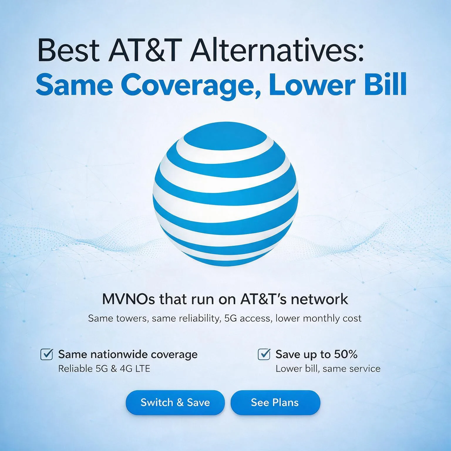 An AT&T customer comparing lower-cost carrier options on a phone