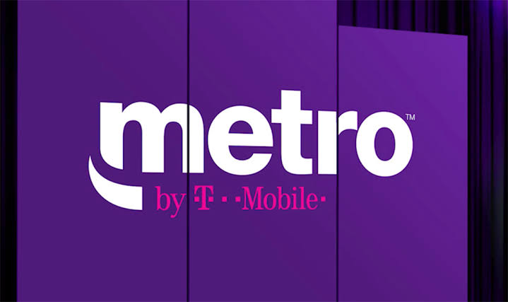 The Metro by T-Mobile logo on a purple wall