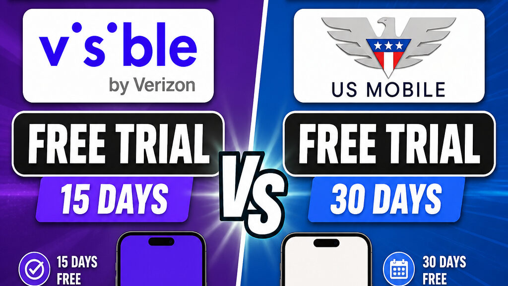 Visible vs US Mobile free trials compared