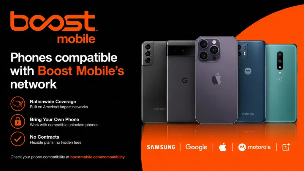 Phones compatible with Boost Mobile's network