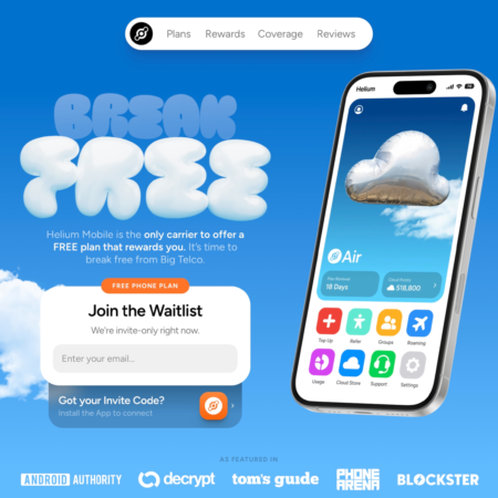Helium Mobile Launches Nation’s First Free Phone Plan